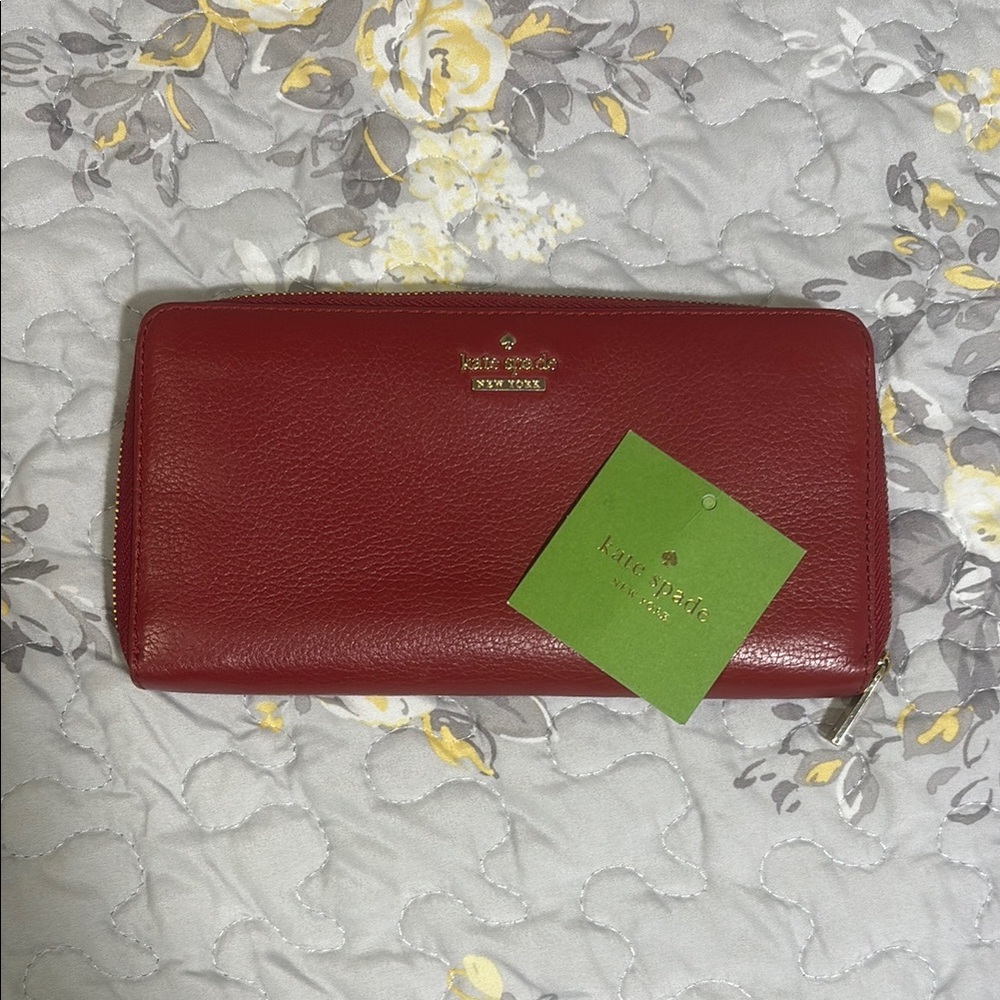 Kate Spade Heirloom Red Leather Wallet Lacey